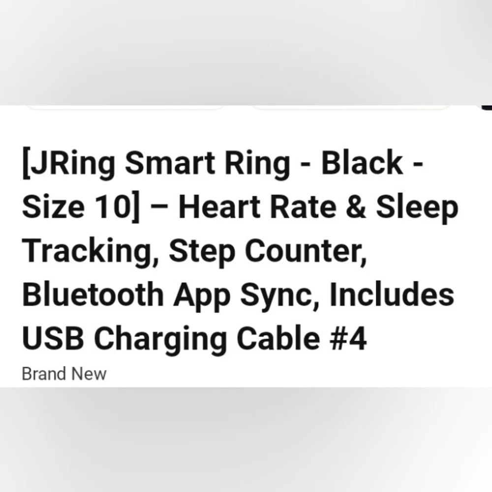 Jring Smart Ring - Black Sz 10